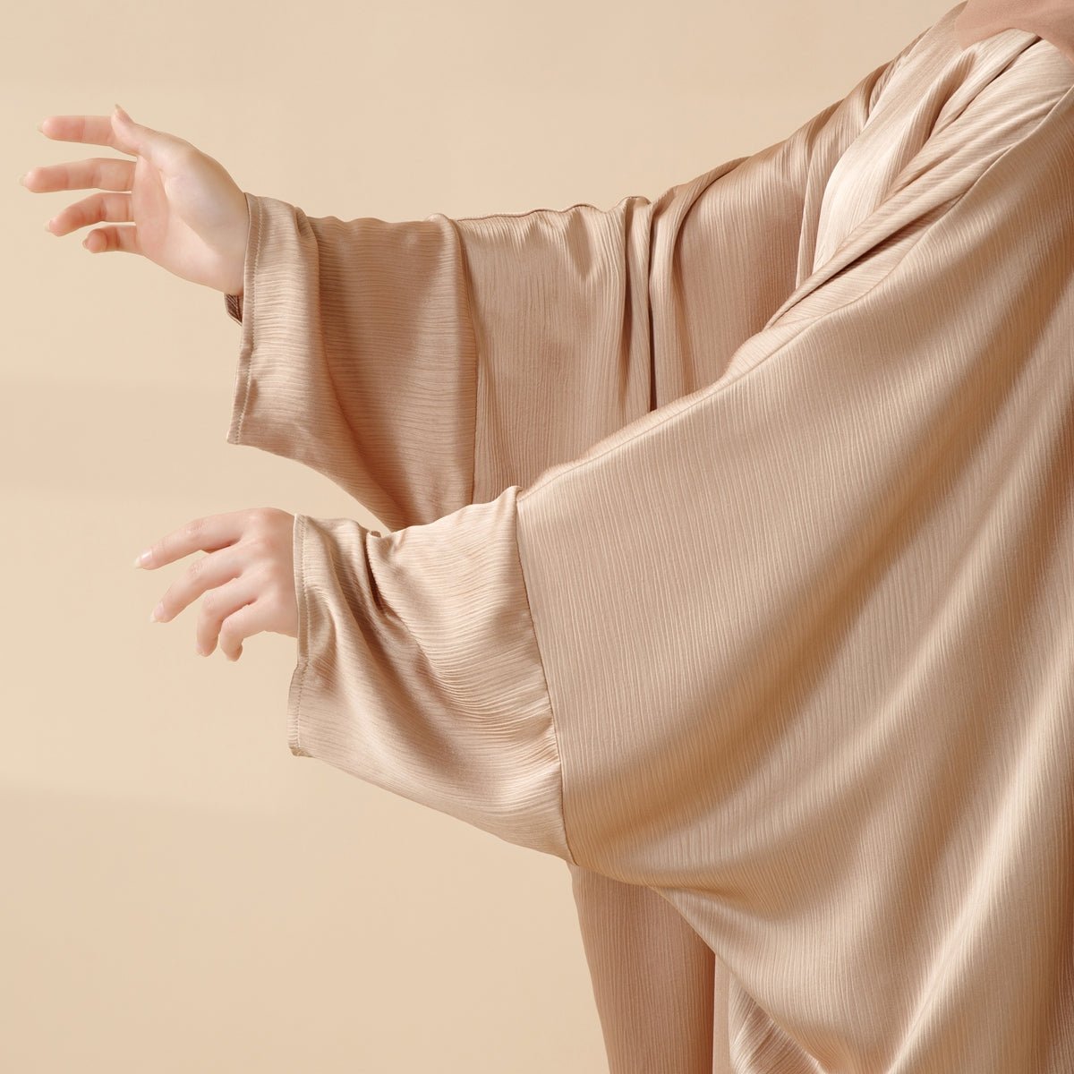 Modest Kaftan for Special Occasions: Batwing Abaya With Rhinestone Waist (MA135)