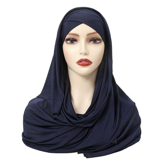 MH059 Solid Color Single Layer Cross Stretch Hijab