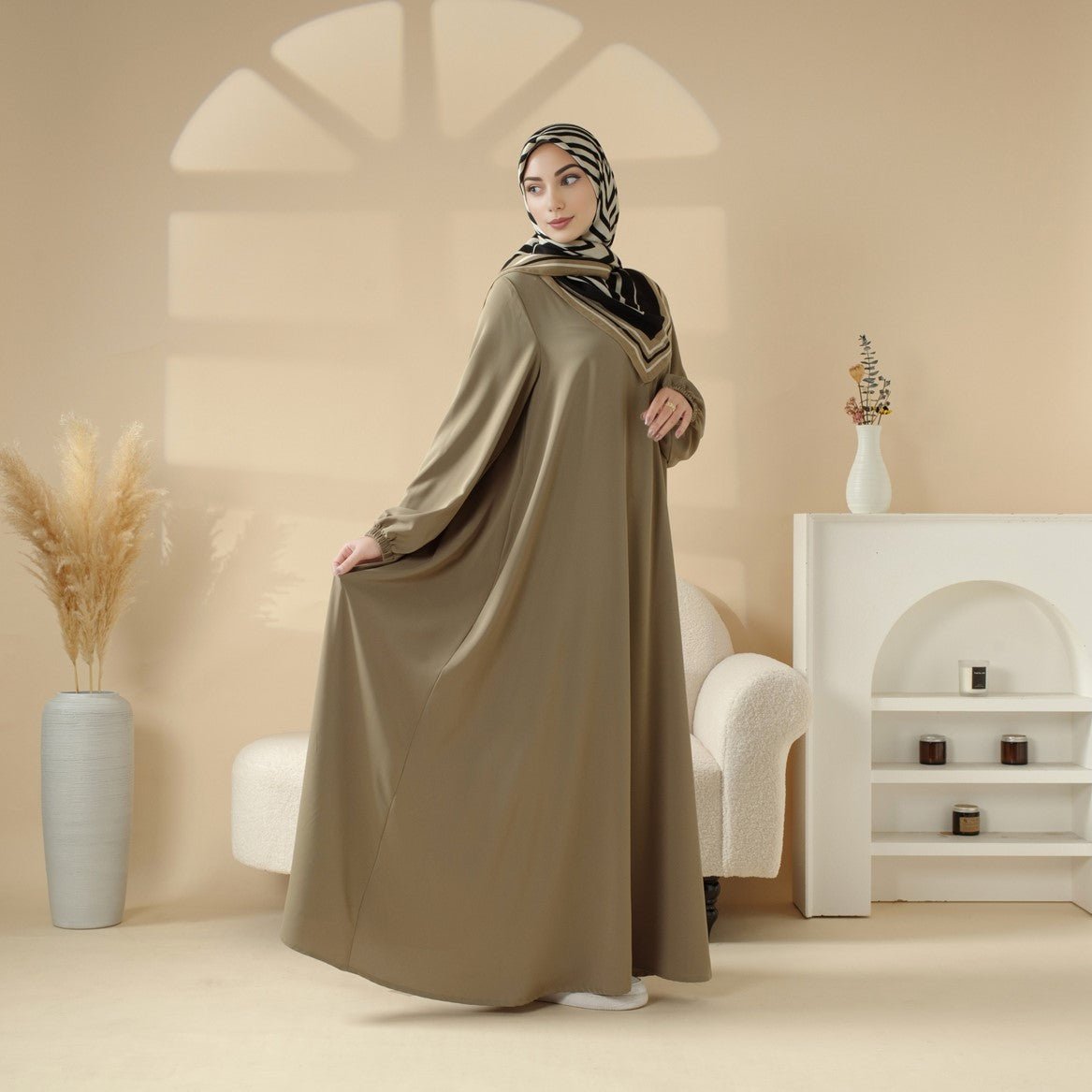 Essential Premium Versatile Pockets Umbrella Cut Abaya (MA113)
