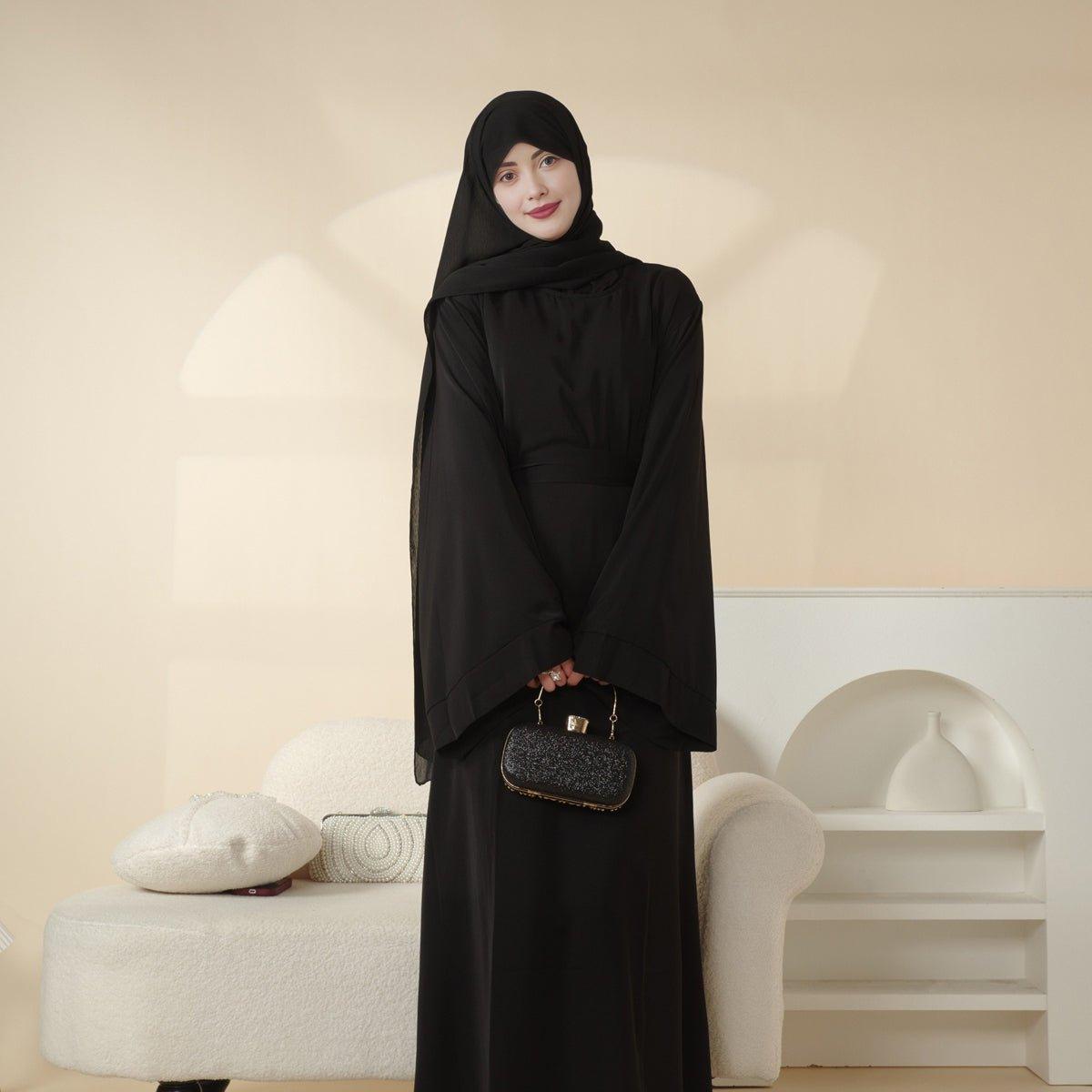 2-Piece Essential Soft Nida Plain Abaya (MA005)