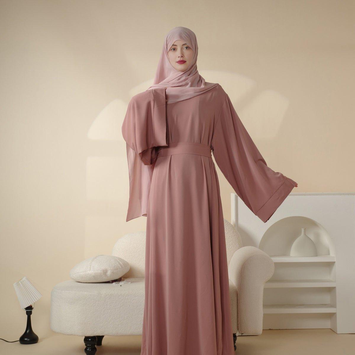 2-Piece Essential Soft Nida Plain Abaya (MA005)