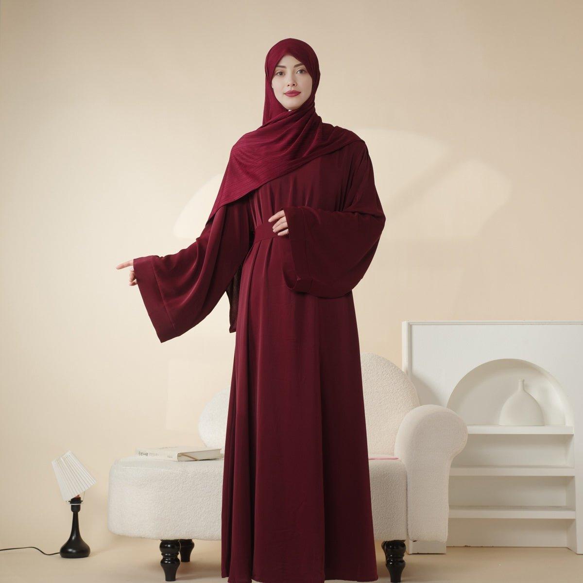 2-Piece Essential Soft Nida Plain Abaya (MA005)