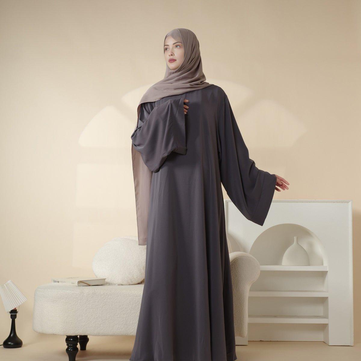 2-Piece Essential Soft Nida Plain Abaya (MA005)