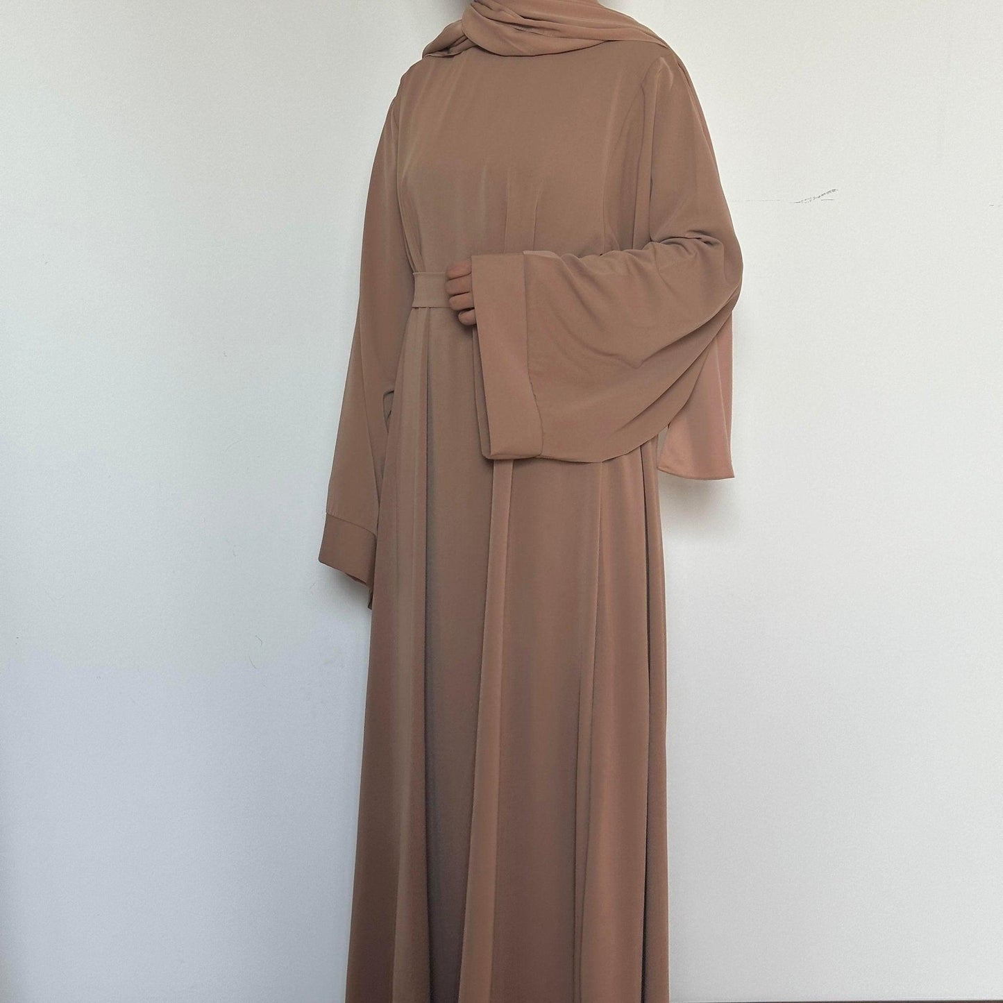 2-Piece Essential Soft Nida Plain Abaya (MA005)