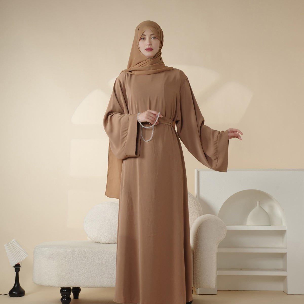 2-Piece Essential Soft Nida Plain Abaya (MA005)