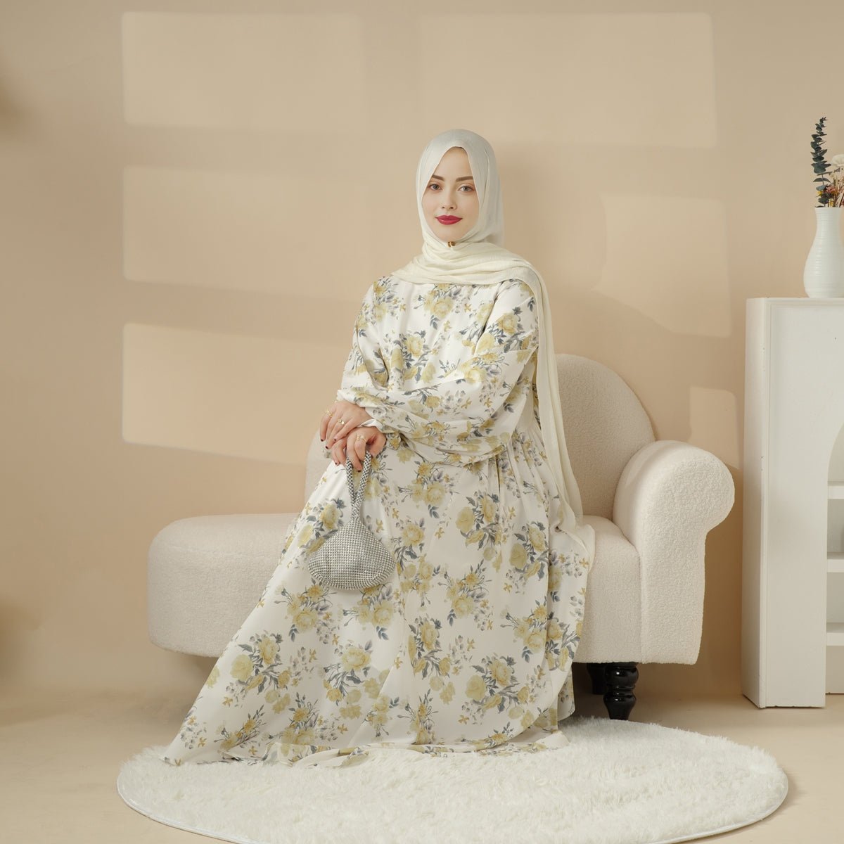 Printed Reversible Abaya (MA082)