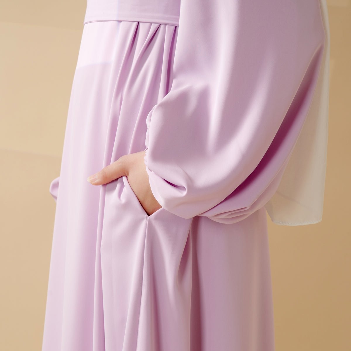 Candy Color Pleated Abaya | Must-have Essential Basic Dress (MA142)
