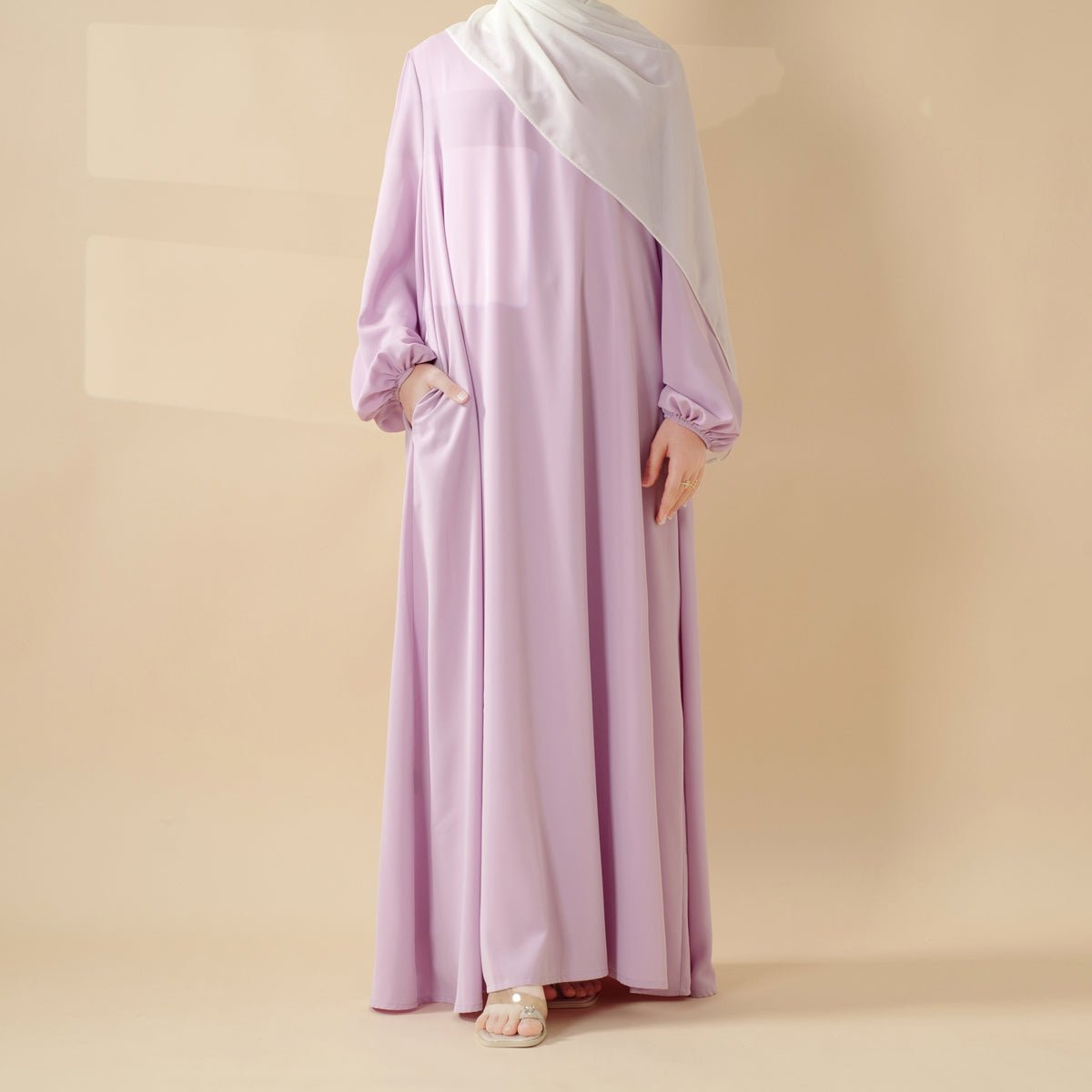 Candy Color Pleated Abaya | Must-have Essential Basic Dress (MA142)